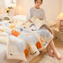 Axyaa Cozy Faux Lambswool Winter Weighted Blanket - Double Sided Plush Quilt