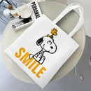 Axyaa Cartoon Dog Tote Bag - Foldable Shoulder Bag for Women and Students
