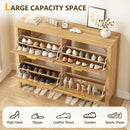 Axyaa 4-Drawer Wooden Shoe Organizer for Entryway Storage