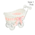 Axyaa Hand-Woven Small Cart: Creative Storage Basket for Home, Wedding & Gifts