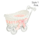 Axyaa Hand-Woven Small Cart: Creative Storage Basket for Home, Wedding & Gifts