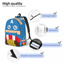 Axyaa Captain America Backpack for Kids Primary School Bookbag