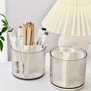 Axyaa Rotating Pen Holder Desk Organizer Large Capacity Plastic Pot
