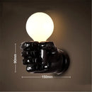 Axyaa Nordic Resin Metal Wall Sconce - Left & Right Hand Bedside Wall Light