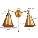 Axyaa Loft Plug-in LED Wall Lamps 2 Heads Silver Vintage Lighting