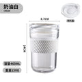 Axyaa 460ml Ins Style Coffee Mug with Lid for Bubble Tea Juice Milk