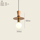 Axyaa Geometric Wood LED Pendant Lamp for Kids Room - Nordic Style