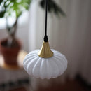 Axyaa Glass Pumpkin LED Pendant Light Hanging Lamp Pendant Lamp Copper E27