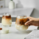 Axyaa Nordic Vertical Ripple Crystal Whiskey Glass Iced Coffee Tumbler 1 Pc