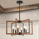 Axyaa Black Vintage Industrial Farmhouse Chandelier for Bedroom