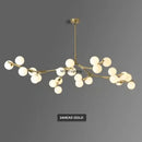 Axyaa Nordic Bean Molecular Chandelier - Modern LED Branch Lamp for Living Room & Restaurant