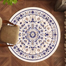 Axyaa Round Retro Bedroom Rug Soft Carpet Washable Living Room Lounge Mat