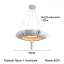 Axyaa French Carved Pendant Luxury Gypsum Hanging Lamp LED Lighting