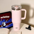 Axyaa Stainless Steel Vacuum Tumbler with Straw and Handle
