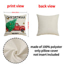 Axyaa Christmas Linen Cushions Cover Set for Festive Decor