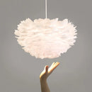 Axyaa Nordic Feather Chandelier: Warm, Romantic LED Pendant Lamps for Girl's Room and Decor