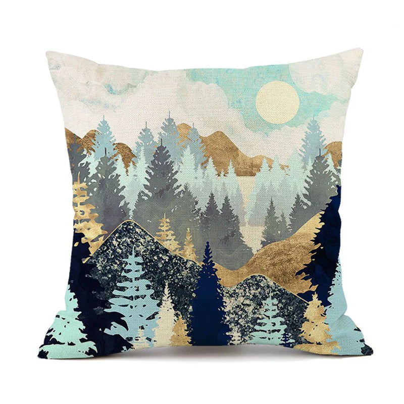Axyaa Sunset Cactus Desert Cushion Cover - Home Decor Sofa Pillow Case