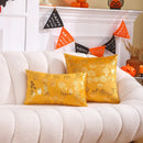 Axyaa Gilded Pumpkin Halloween Pillowcase Set - Orange Festival Decor - Soft Throw Cushion Cover