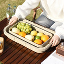 Axyaa Outdoor Folding Picnic Storage Box - Waterproof & Portable Organizer Basket