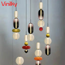 Axyaa Glass Pendant Light: Modern Nordic Luminaire for Home Decor