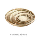 Axyaa Handmade Bamboo Sieve Raft Dustpan Bread Basket Storage Organizer