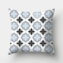 Axyaa Geometric Polyester Cushion Cover 45x45cm, Blue Gray Home Decor Pillowcase