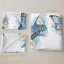 Butterfly Bedding Set - Blue Purple Butterflies Comforter Cover - Axyaa Brand