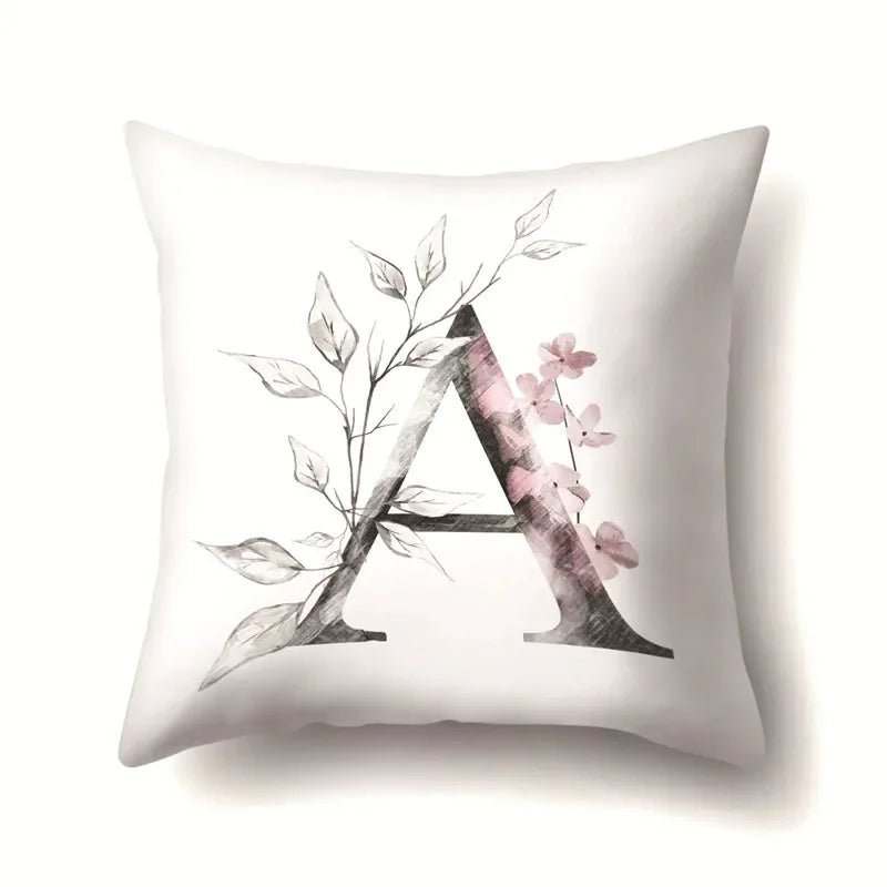 Axyaa Alphabet Cushion Cover - Kids Room Decor Throw Pillow Case