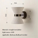 Axyaa Fabric Wall Lamp: Retro Japanese LED Bracket Light for Living Room Bedroom