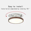 Axyaa Wood Grain LED Ceiling Light: Modern, Ultrathin, Walnut Finish for Home & Restaurant