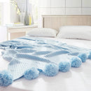 Axyaa Knitted Microfiber Blanket Throw Lightweight Cozy Sofa Bed Camping Travel