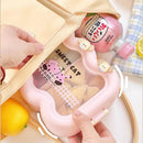 Axyaa Kawaii Bento Lunch Box Set with Spoon and Fork, Microwave Safe Food Containers