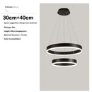 Axyaa Modern Black LED Ring Chandelier for Living, Dining, Kitchen - Interior Lighting Fixtures
