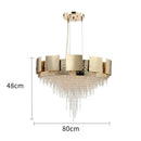 Axyaa Gold K9 Crystal Pendant Light for Bedroom Living Room Dining Kitchen