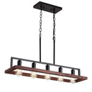 Axyaa Loft 5-Head Iron Pendant Light for Living Room and Restaurant