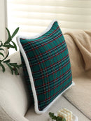 Axyaa Green Plaid Christmas Pillow Cover 30x30cm45x45cm - Soft & Festive Decor for Christmas Party