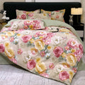 Axyaa Cotton Flower 4-Piece Bedding Set - Thickened & Large Printing