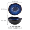 Axyaa Blue Ceramic Tableware Set - Steak Plate, Salad Bowl, Fish Plate, Sauce Dish