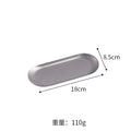 Axyaa Stainless Steel Oval Dessert Plate Tray for Kitchen Tableware