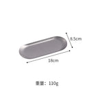Axyaa Stainless Steel Oval Dessert Plate Tray for Kitchen Tableware