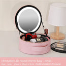 Axyaa LED Mirror Cosmetic Bag: Portable, Rechargeable Makeup Bag with Lights