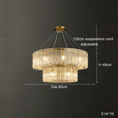 Axyaa Glass Chandelier: Luxury LED Lighting for Living Room