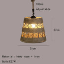 Axyaa Rope LED Pendant Chandelier: Stylish Lighting Fixture for Restaurants, Shops, and Hotels