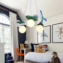 Axyaa Log Airplane Chandelier: Nordic Minimalist LED Pendant Lamp