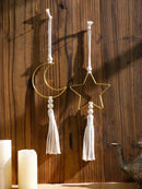 Axyaa Golden Star Moon Ramadan Hanging Ornaments Eid Mubarak Decor