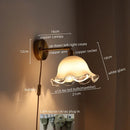 Axyaa Nordic Copper LED Wall Light Fixture: Modern Interior Lamp for Bedroom, Bathroom, Balcony