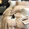 Axyaa Hollow-carved Queen Bedding Set in Lyocell with Cotton Sheets - High End Quality