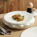 Axyaa Ceramic Rock Pattern Insulated Sushi Dessert Serving Plate - Set of 2