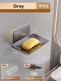 Aluminum Soap Dish Holder Wall Mounted for Kitchen & Bathroom by Axyaa