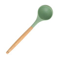 Axyaa Silicone Kitchen Utensils Set - Non-stick Cookware Spatula, Egg Beaters, Shovel & Wooden Handle